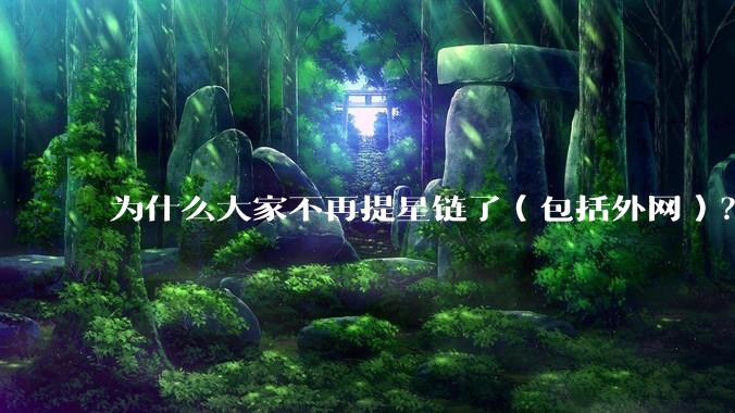 为什么大家不再提星链了（包括外网）？